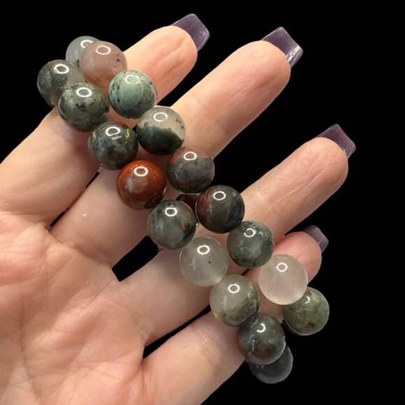 Afphan Blood Stone Bracelet Jewelry crystal beaded accessories handmade boho NEW - Picture 6 of 9